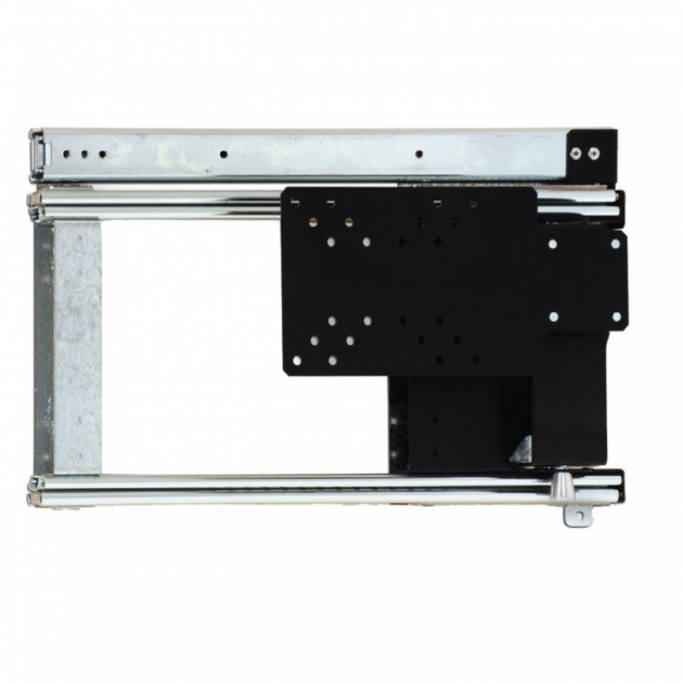 TV mount, pulled out to the right