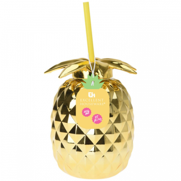 Pineapple Drink Cup Gold