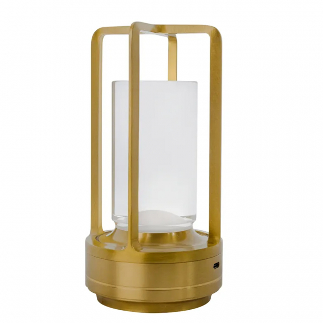 Table Lantern Brass USB Charging