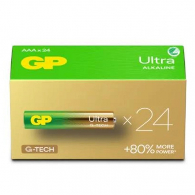 GP Ultra Alkaline AAA Batteries 24-pack