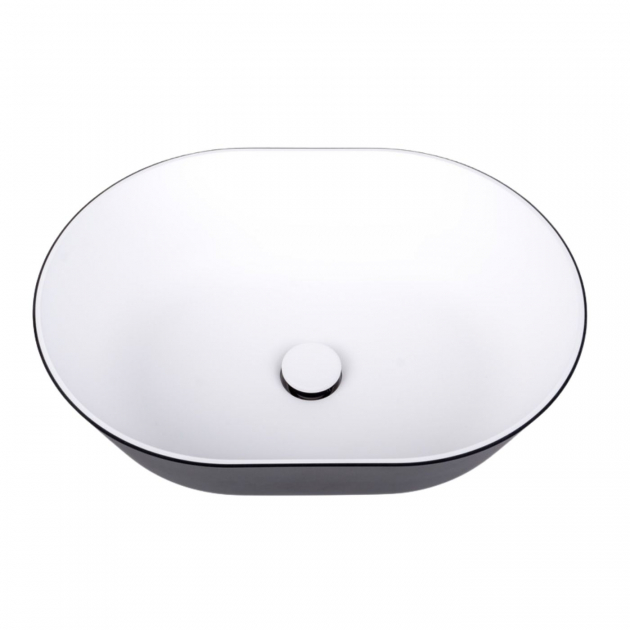 Oval Basin Black 350x260 mm