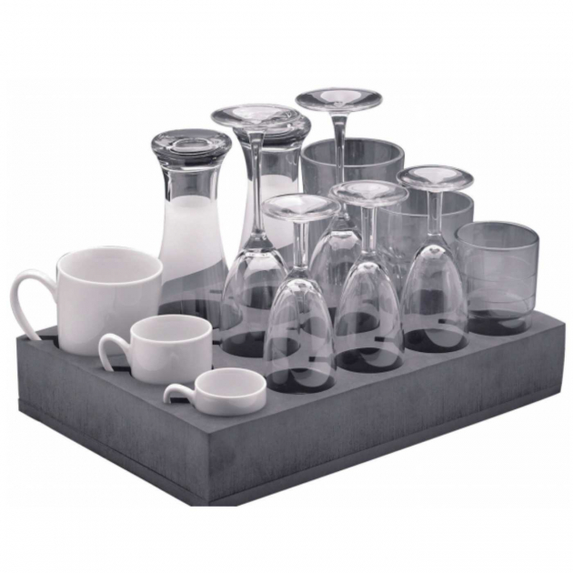 Glass and Mug Holder with 13 Compartments
