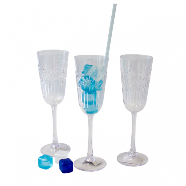 Champagne Glass Splash Plastic