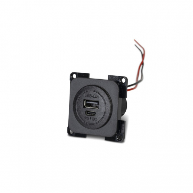 Inprojal Wall Outlet USB-C/A Black