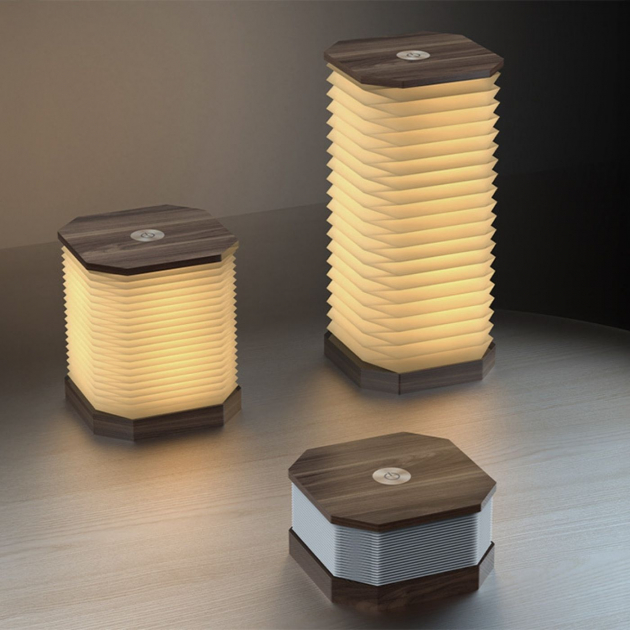 Smart Living Pop-up Lamp Walnut Wood