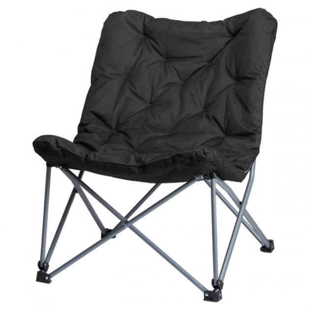 Camping Chair Black with Padding