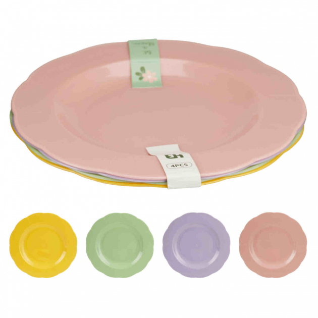 Plate 24cm 4 Different Colors