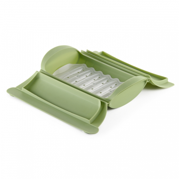 Microwave Steamer with Plate for 2 People