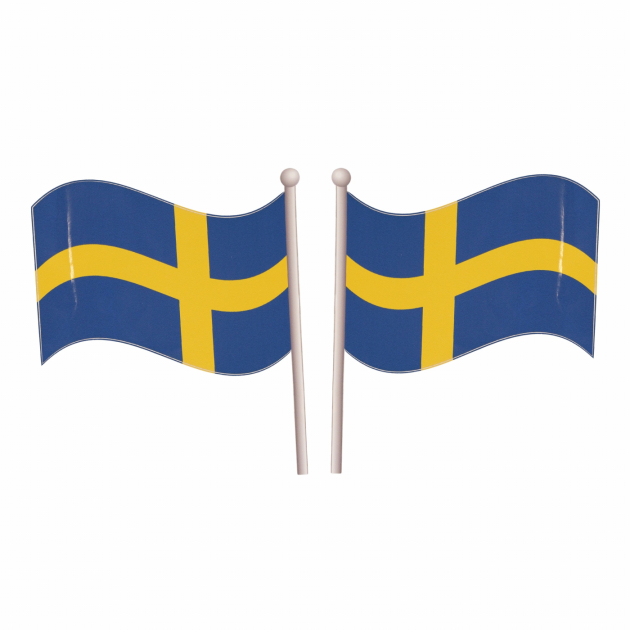 Sweden flag sticker 14x17 cm right & left