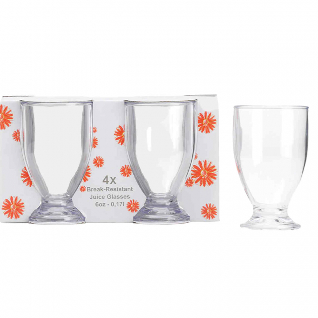 Flamefield Juice Glass Clear 4-Pack