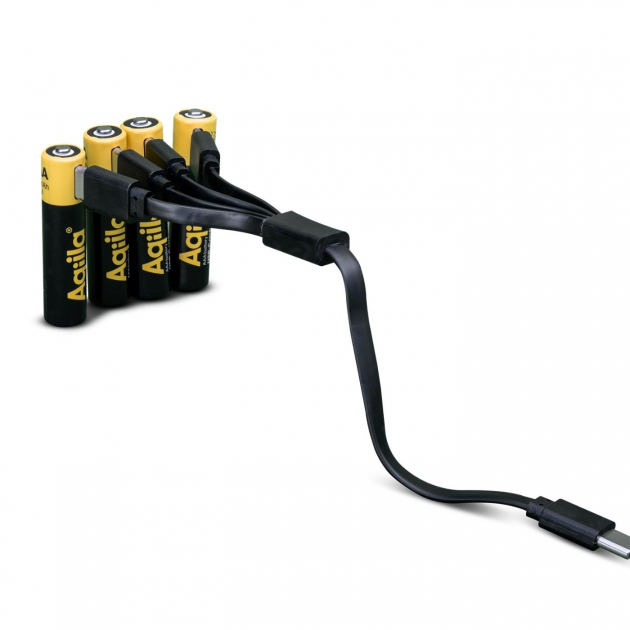 Aqiila Rechargeable AAA Batteries USB-C 4 pcs