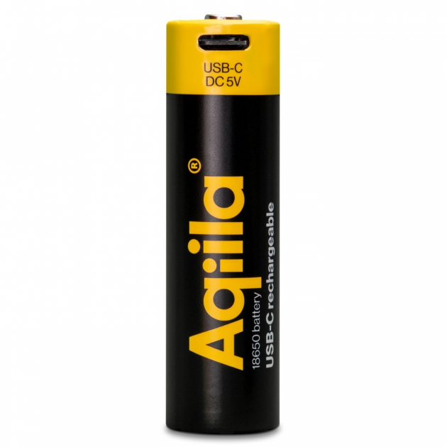 Aqiila Rechargeable 18650 Battery USB-C