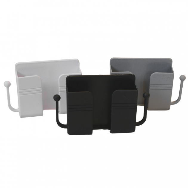 Wall Holder with Hooks Black