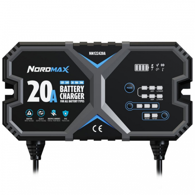 Nordmax Smart Battery Charger 12/24V