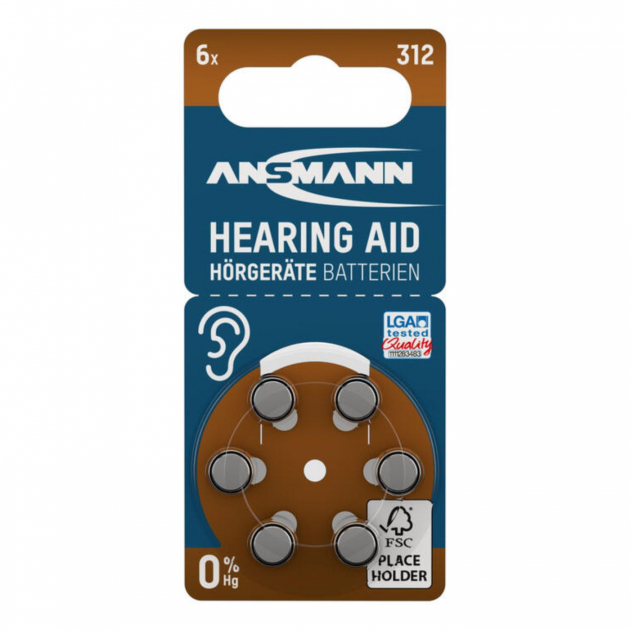 Ansmann Battery 312/PR41 6-Pack