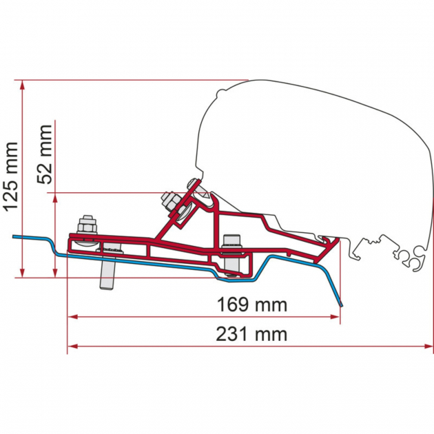 Fiamma Adapter F80s Ford Transit Van H2/L2