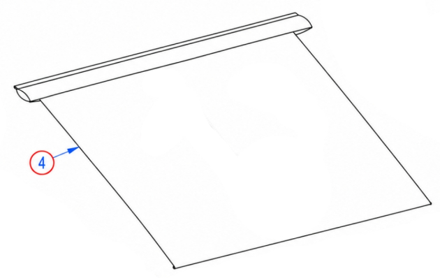 Awning Fabric 4.0 m Grey 31 (Pos 4)