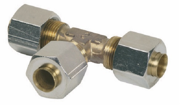 8mm T-connector brass in the group Caravan & Motorhome / Gas and Accessories / Gas connections at Campingvaruhuset i Norden AB (64347)