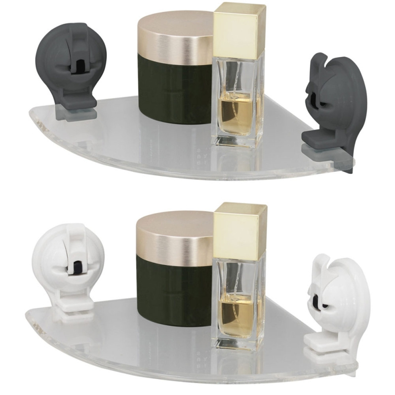 Corner shelf with suction cup mounts in the group Water & Sanitation / Bathroom items at Campmarket (67719)