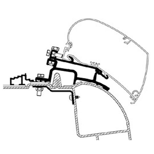 Thule Adapter Series 6/9 Master/Movano 1998-2010 in the group Caravan & Motorhome / Van & Sheet Metal Workers / Awnings / Awning adapters / Thule / Master/Movano at Campingvaruhuset i Norden AB (71199)