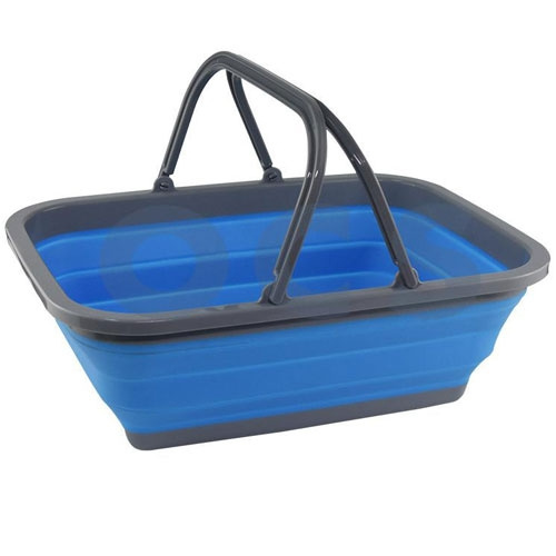 ViaMondo Collapsible Dish Basin Blue/Grey in the group Household & Kitchen / Laundry, Cleaning & Dishes / Dish basins at Campingvaruhuset i Norden AB (73468)