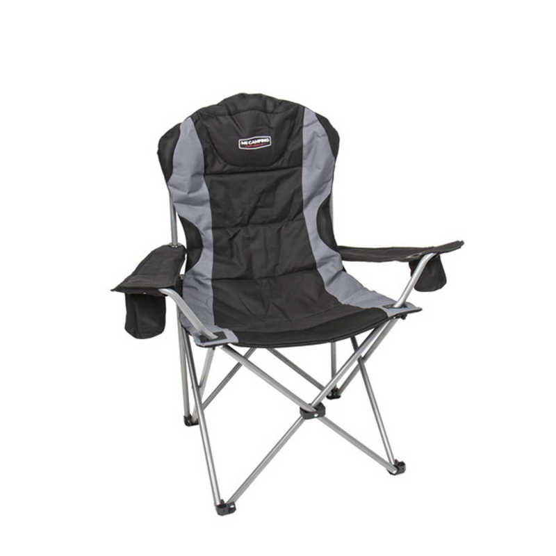 Toledo Black/Grey Folding Camping Chair in the group Camping furniture / Camping chairs / Other Chairs at Campingvaruhuset i Norden AB (74897)