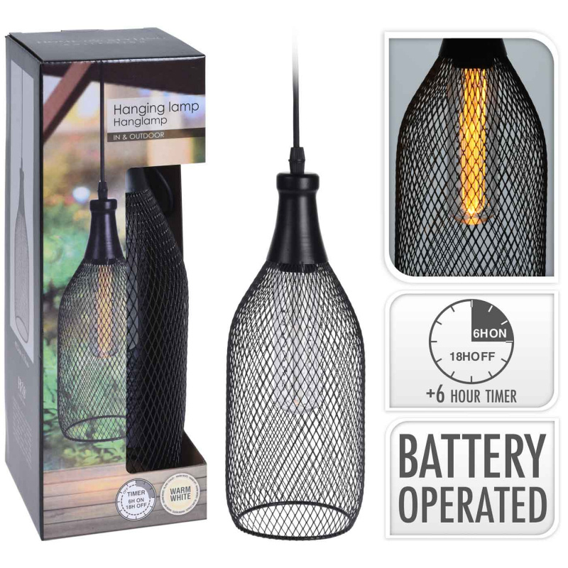 Battery-powered Lamp Black in the group Home & Interior / Lighting & Lanterns at Campmarket (75100)