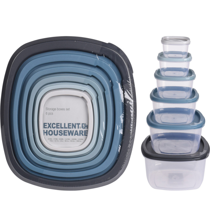 Storage Container Set – 6 Pack in the group Household & Kitchen / Kitchen accessories / Food & Pantry Storage at Campingvaruhuset i Norden AB (76477)