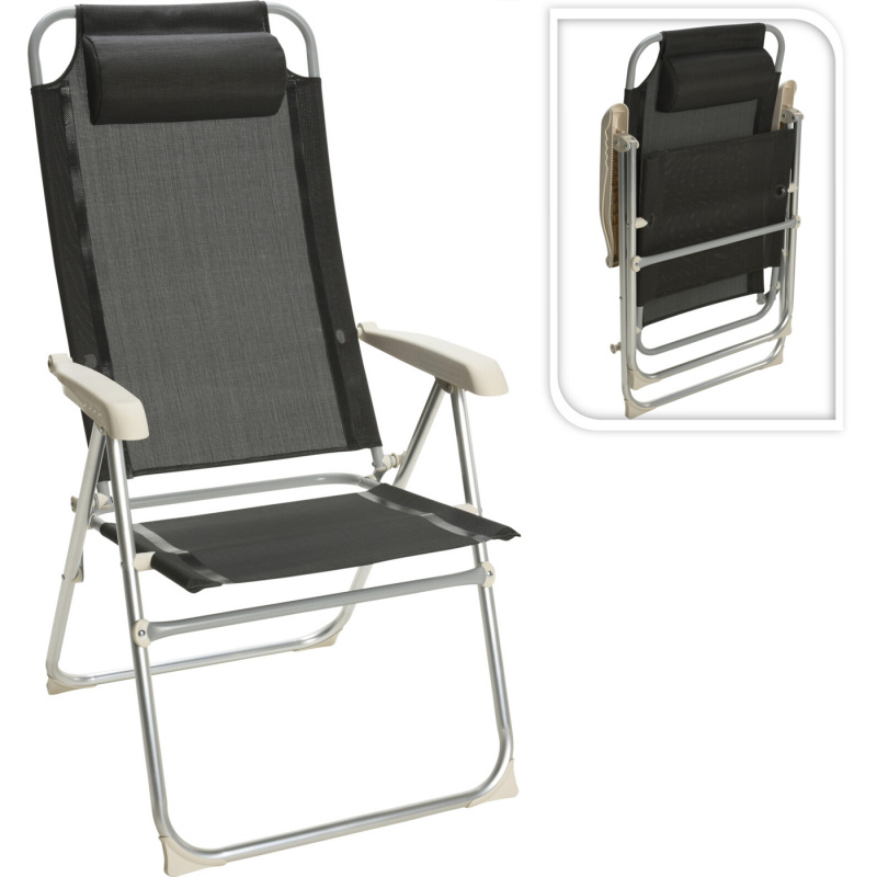 Camping chair with neck pillow in the group Camping furniture / Camping chairs at Campingvaruhuset i Norden AB (76565)