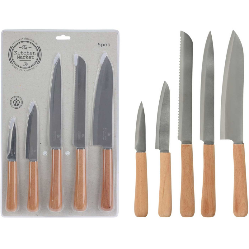 Stainless Steel Knife Set 5-pack in the group Household & Kitchen / Serving / Cutlery at Campingvaruhuset i Norden AB (76571)