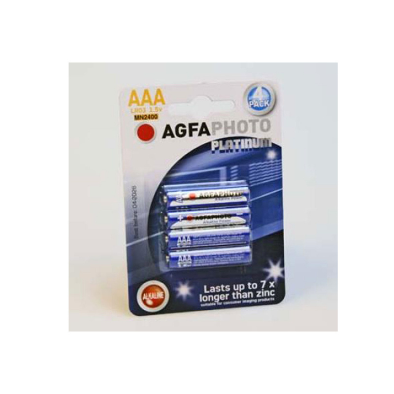 AAA Battery 1.5v 4-Pack Agfa/Alkaline in the group Caravan & Motorhome / Electronics / Batteries & Converters / Batteries at Campmarket (77369)