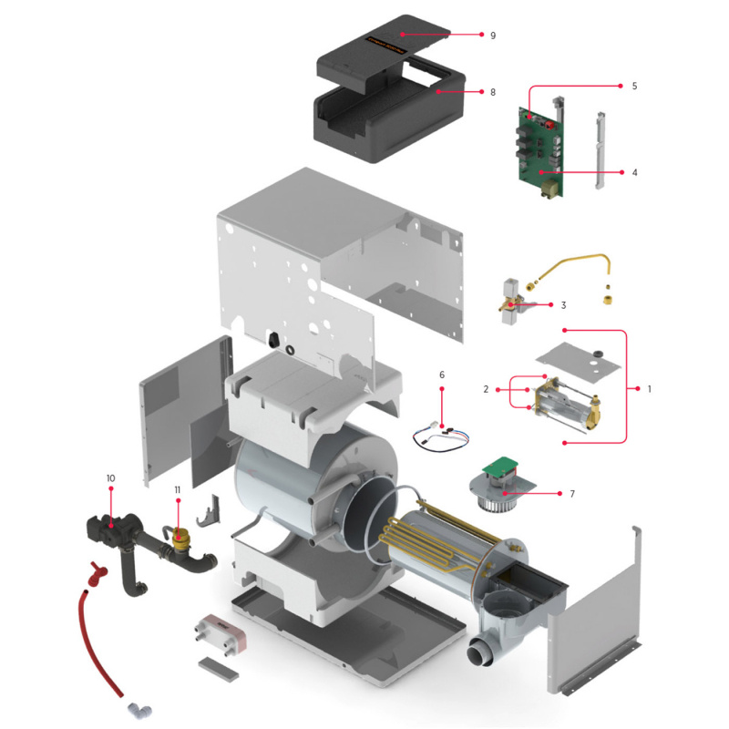 Spare Parts Alde Compact 3030 Plus in the group Caravan & Motorhome / Heat, Cold & Ventilation / Alde / Alde Heater / Spare parts Compact 3030 at Campmarket (77813)