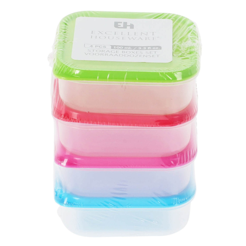 Small Storage Containers 4-pack in the group Household & Kitchen / Kitchen accessories / Food & Pantry Storage at Campingvaruhuset i Norden AB (78250)