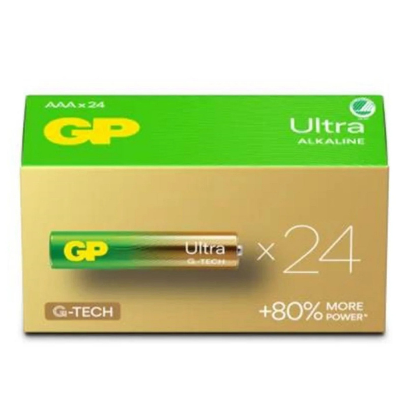 GP Ultra Alkaline AAA Batteries 24-pack in the group Caravan & Motorhome / Electronics / Batteries & Converters / Batteries at Campingvaruhuset i Norden AB (80801)
