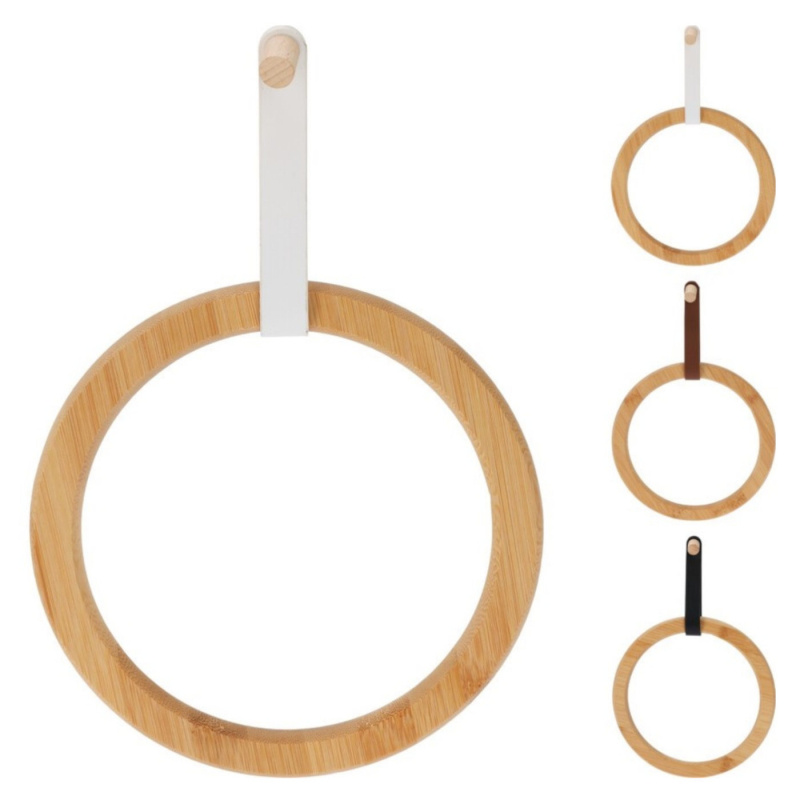 Towel Hanger Bamboo Ring Brown in the group Water & Sanitation / Bathroom items at Campingvaruhuset i Norden AB (80943)