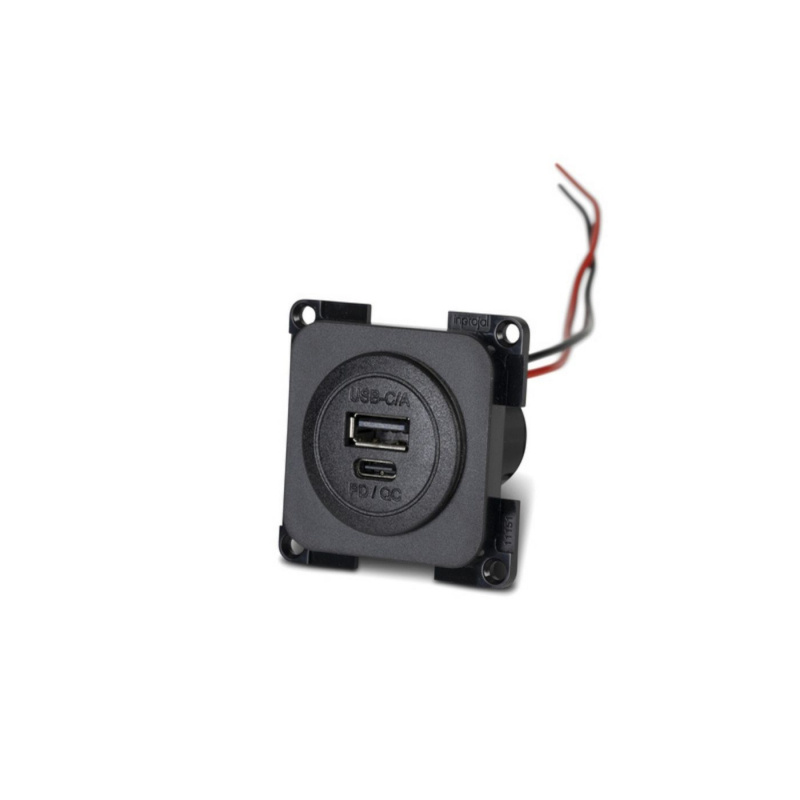 Inprojal Wall Outlet USB-C/A Black in the group Caravan & Motorhome / Electronics / Switches & In/Outlets / USB port at Campingvaruhuset i Norden AB (82631)