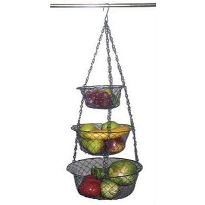 Basket 3-compartment hanger in the group Household & Kitchen / Kitchen accessories / Hooks & Shelves at Campingvaruhuset i Norden AB (64225)