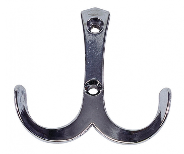 Double hook Chrome in the group Caravan & Motorhome / Locks & Fittings / Hooks & Hanging at Campingvaruhuset i Norden AB (64320)