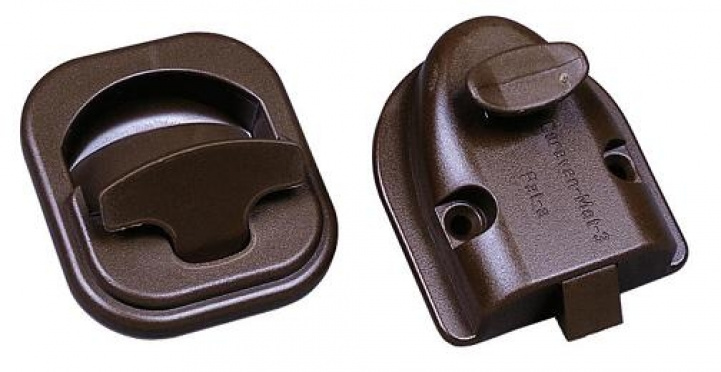 Toilet room lock Brown in the group Caravan & Motorhome / Locks & Fittings / Inv. Door & Hatch Lock at Campmarket (64408)