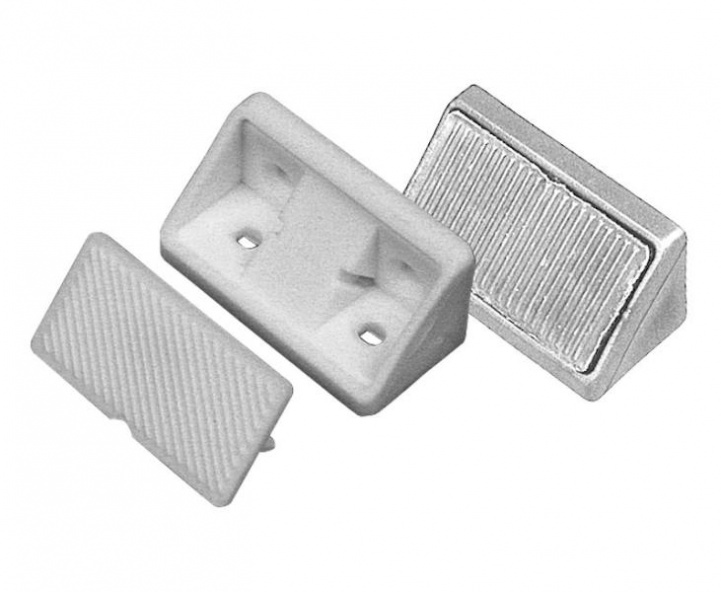 Corner Mounting Bracket with Lid Grey 10-pack in the group Caravan & Motorhome / Locks & Fittings / Fastening blocks, etc. at Campingvaruhuset i Norden AB (64575)