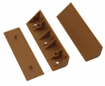 Corner Mounting Bracket with Lid Brown 100mm 6-pack