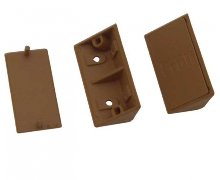 Corner Mounting Bracket with Lid Brown 60mm 6-pack in the group Caravan & Motorhome / Locks & Fittings / Fastening blocks, etc. at Campmarket (64579)
