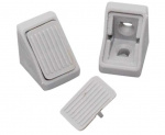 Mounting Bracket Corner Mini with Lock Light Grey 10-pack