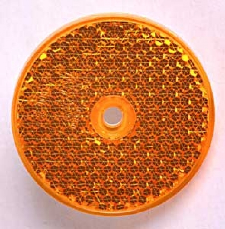 Reflective Yellow Round Ø68mm in the group Caravan & Motorhome / Electronics / Traffic & Exterior lighting / Reflexes at Campmarket (64815)