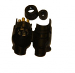 Car connector 7-pole plastic with flat pin connection. Car connector 7-pole plastic with flat pin connection.