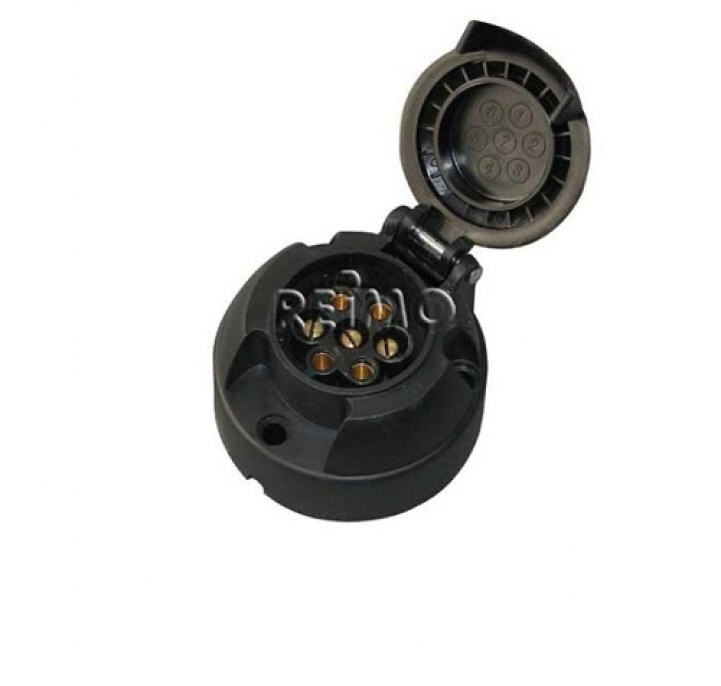 Contact socket car 7-pole plastic in the group Caravan & Motorhome / Chassis / Movers/Connection assistance / Trailer connectors at Campingvaruhuset i Norden AB (64897)