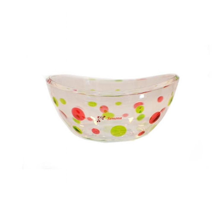Semona Bowl Red & Green Dots in the group Household & Kitchen / Serving / Bowls at Campingvaruhuset i Norden AB (65100)
