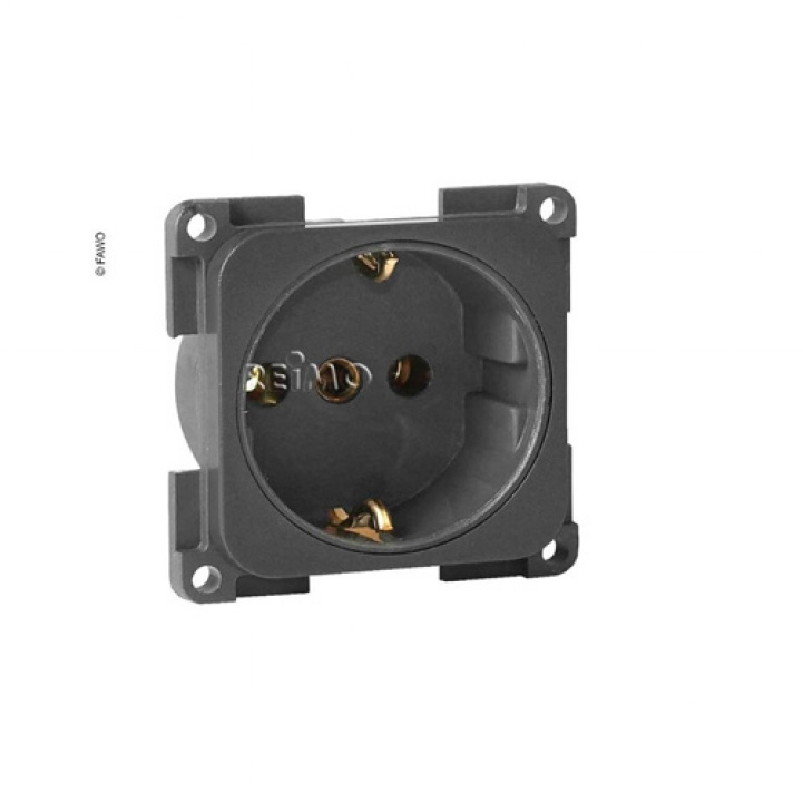 Socket without Lid 230V Anthracite in the group Caravan & Motorhome / Electronics / Switches & In/Outlets / Withdrawal 230V at Campingvaruhuset i Norden AB (65192)
