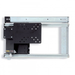 TV mount, pulled out to the left TV mount, pulled out to the left