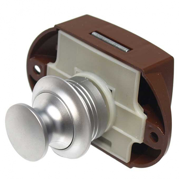 Toilet lock with strike white in the group Caravan & Motorhome / Locks & Fittings / Inv. Door & Hatch Lock at Campingvaruhuset i Norden AB (65388)